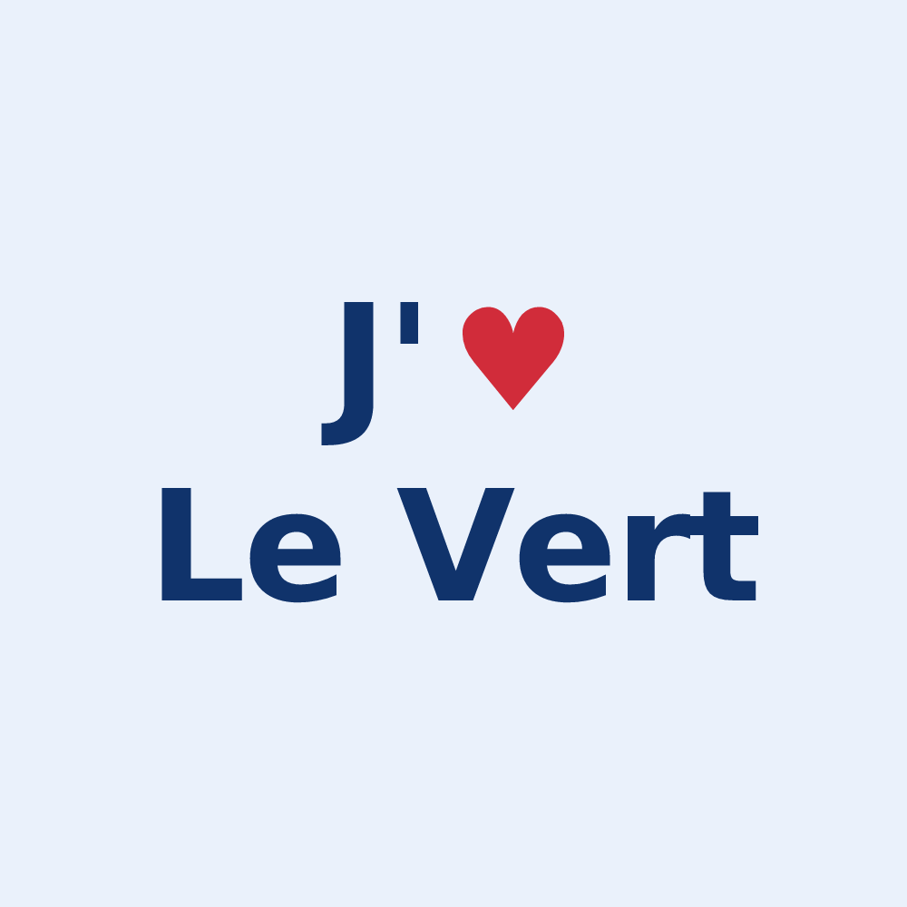 Sticker personnalisé Le Vert — design J'aime Le Vert