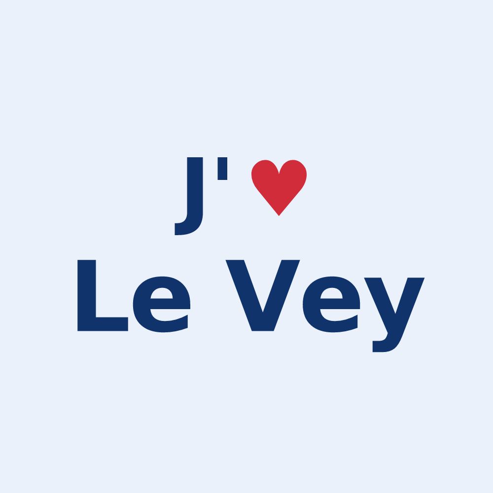Sticker personnalisé Le Vey — design J'aime Le Vey