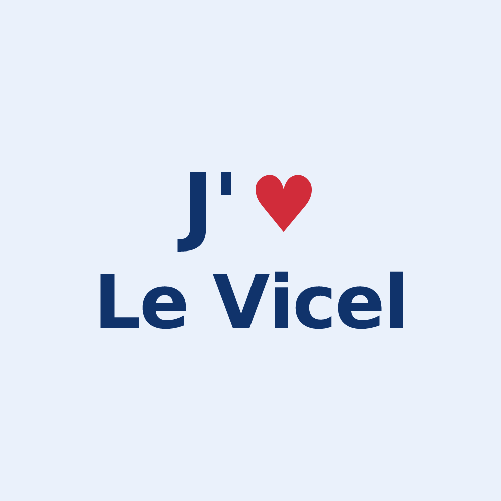 Sticker personnalisé Le Vicel — design J'aime Le Vicel