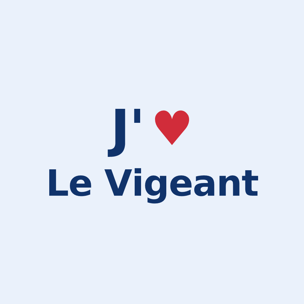 Sticker personnalisé Le Vigeant — design J'aime Le Vigeant
