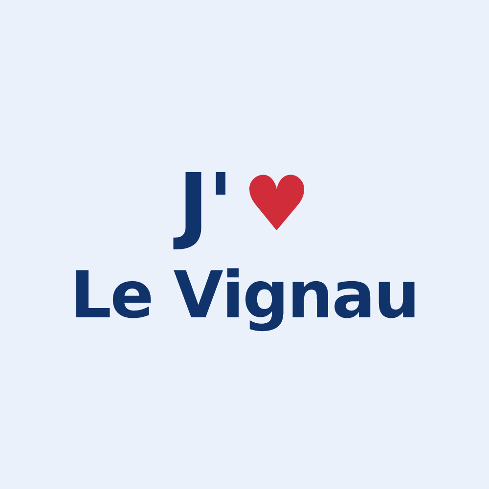 Sticker personnalisé Le Vignau — design J'aime Le Vignau