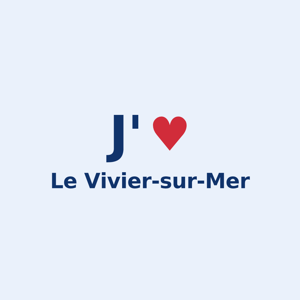 Sticker personnalisé Le Vivier-sur-Mer — design J'aime Le Vivier-sur-Mer