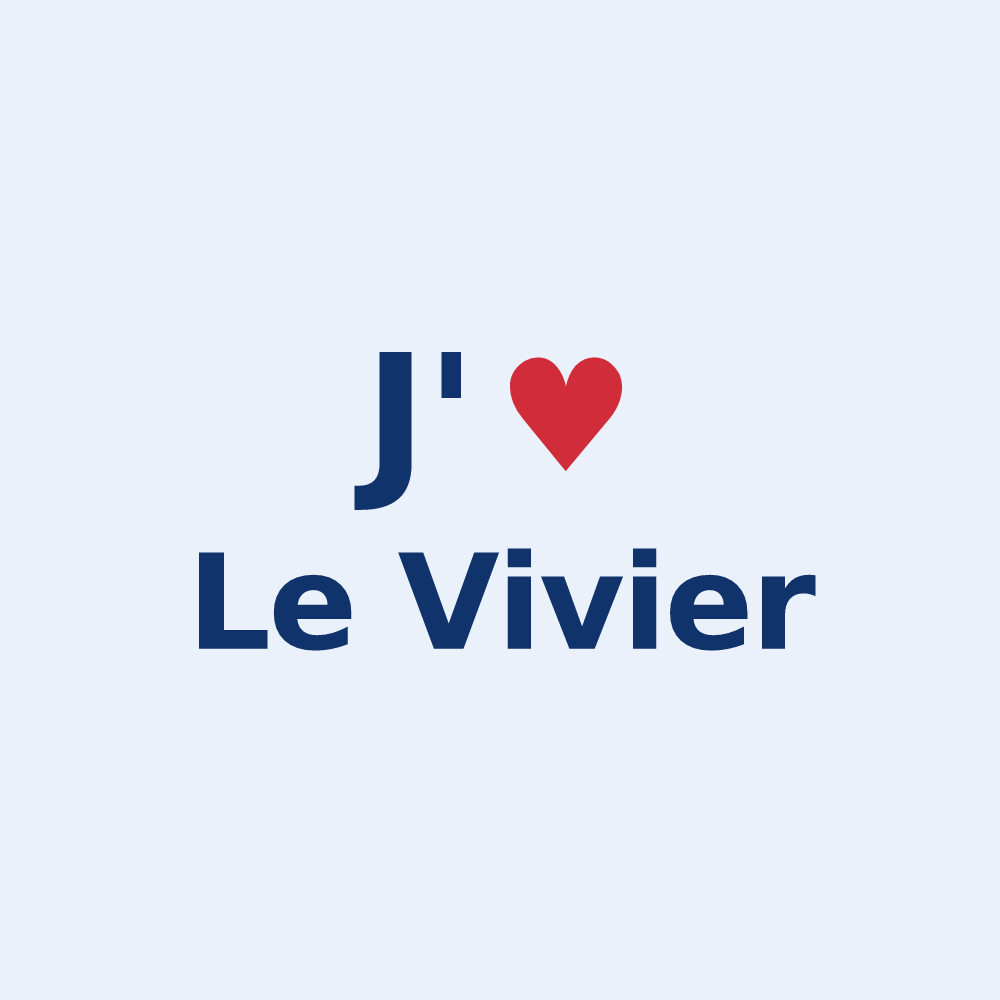 Sticker personnalisé Le Vivier — design J'aime Le Vivier