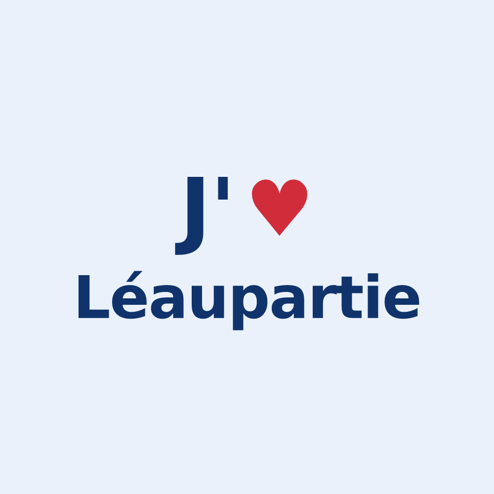 Sticker personnalisé Léaupartie — design J'aime Léaupartie