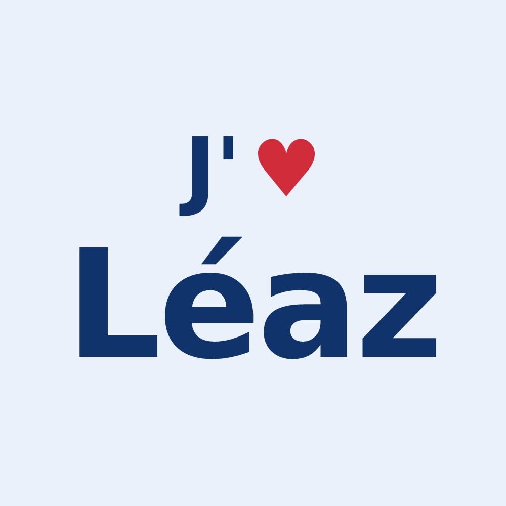 Sticker personnalisé Léaz — design J'aime Léaz