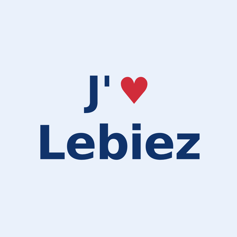 Sticker personnalisé Lebiez — design « J'aime Lebiez » imprimé sur le sticker