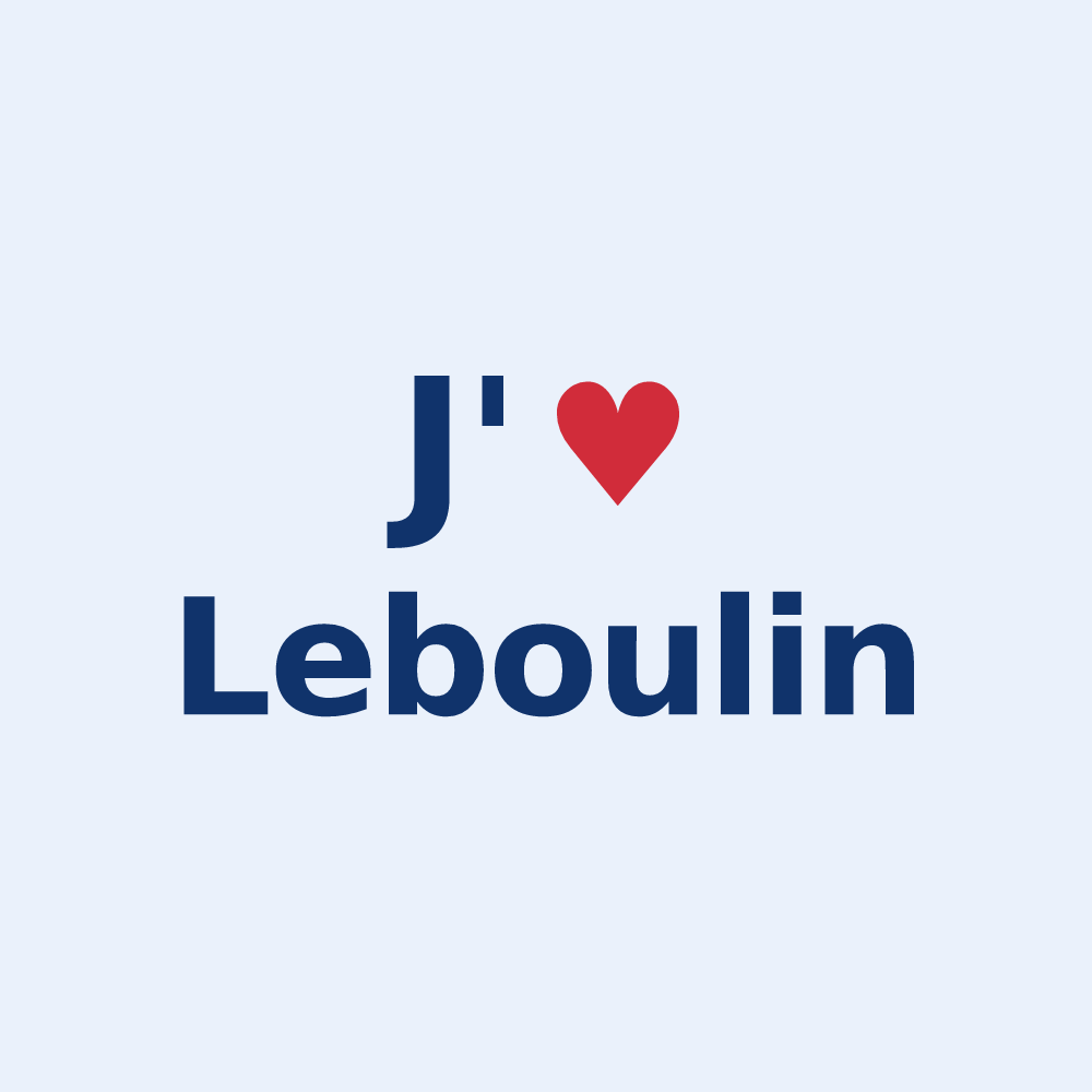 Sticker personnalisé Leboulin — design J'aime Leboulin