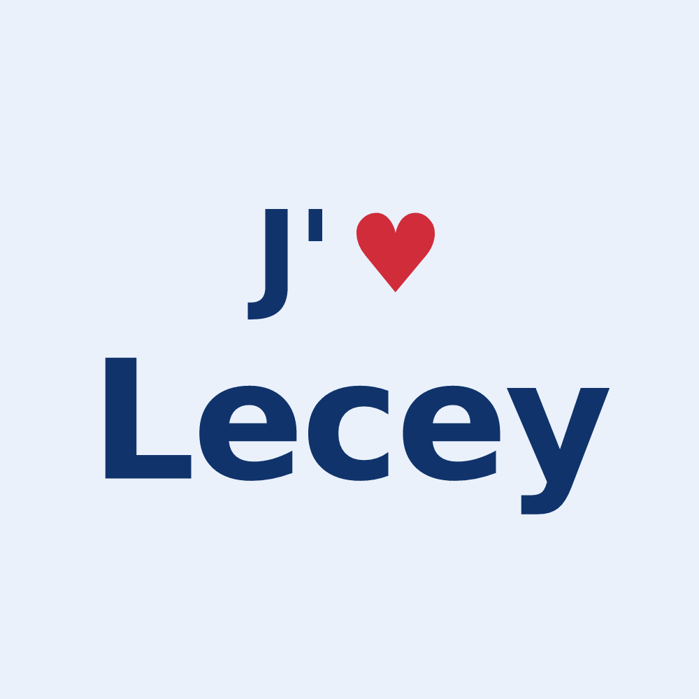 Sticker personnalisé Lecey — design J'aime Lecey