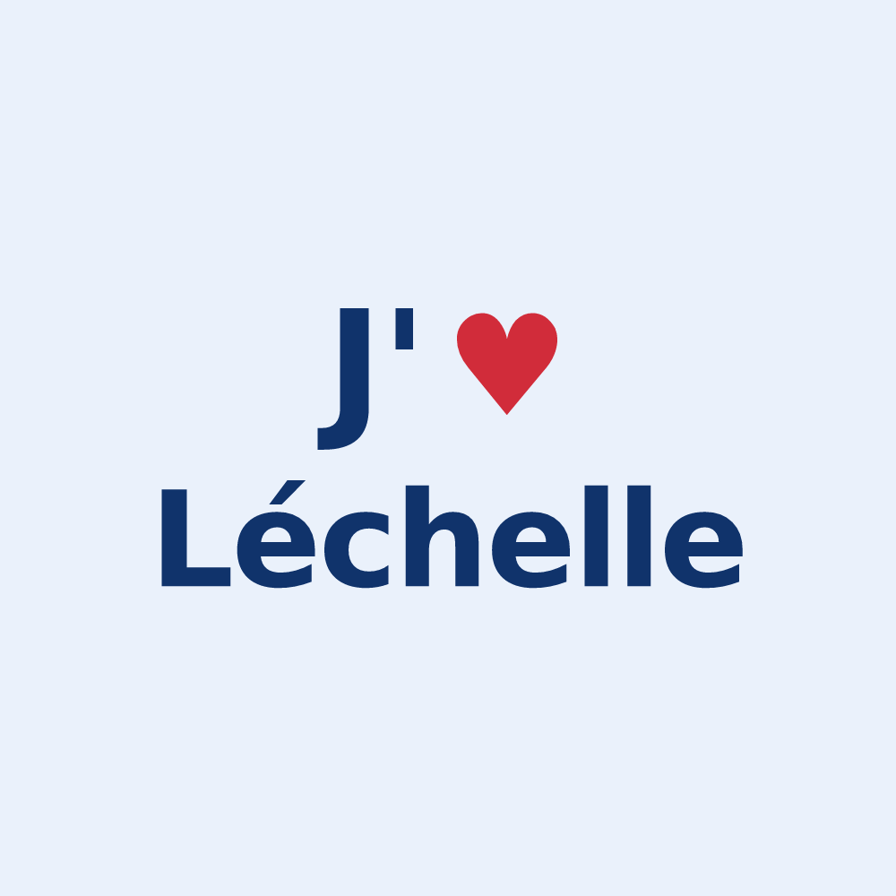 Sticker personnalisé Léchelle — design J'aime Léchelle