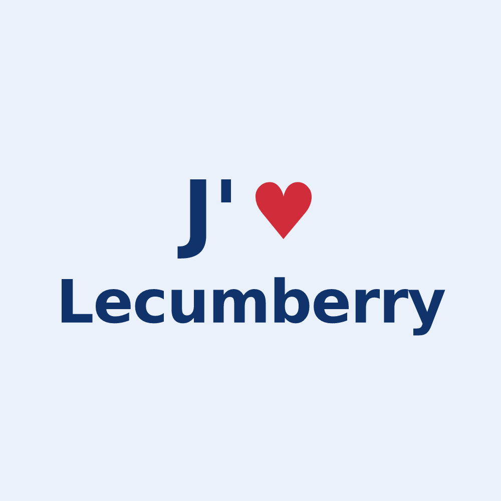 Sticker personnalisé Lecumberry — design J'aime Lecumberry