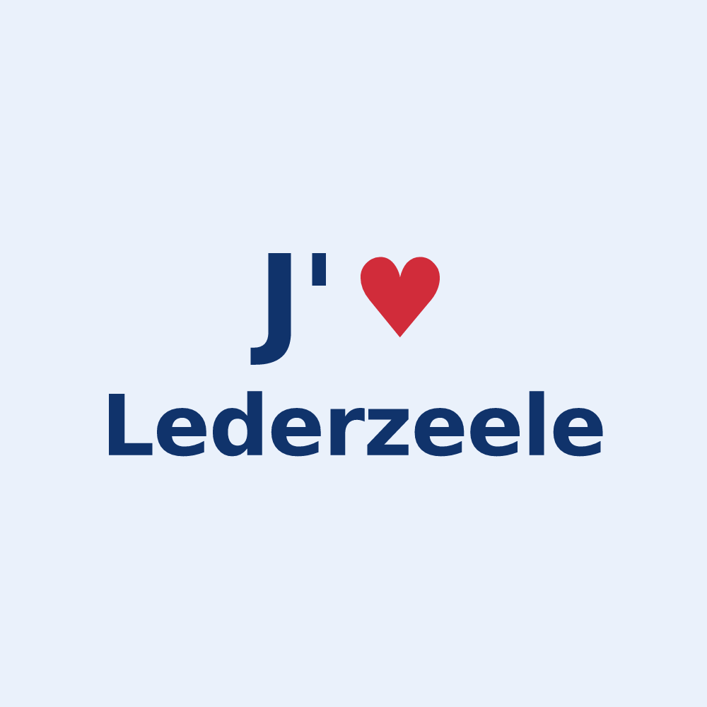 Sticker personnalisé Lederzeele — design J'aime Lederzeele