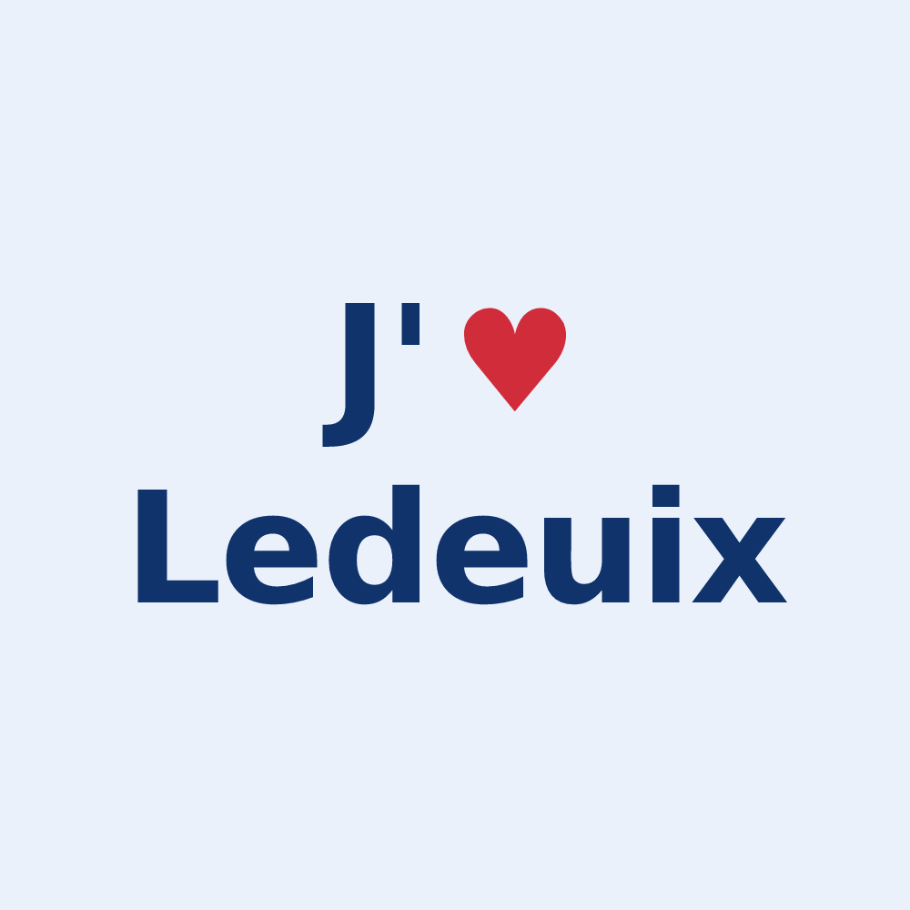 Sticker personnalisé Ledeuix — design J'aime Ledeuix