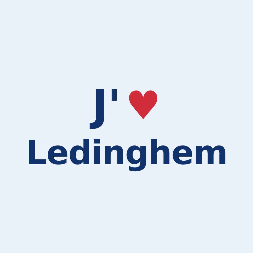 Sticker personnalisé Ledinghem — design J'aime Ledinghem