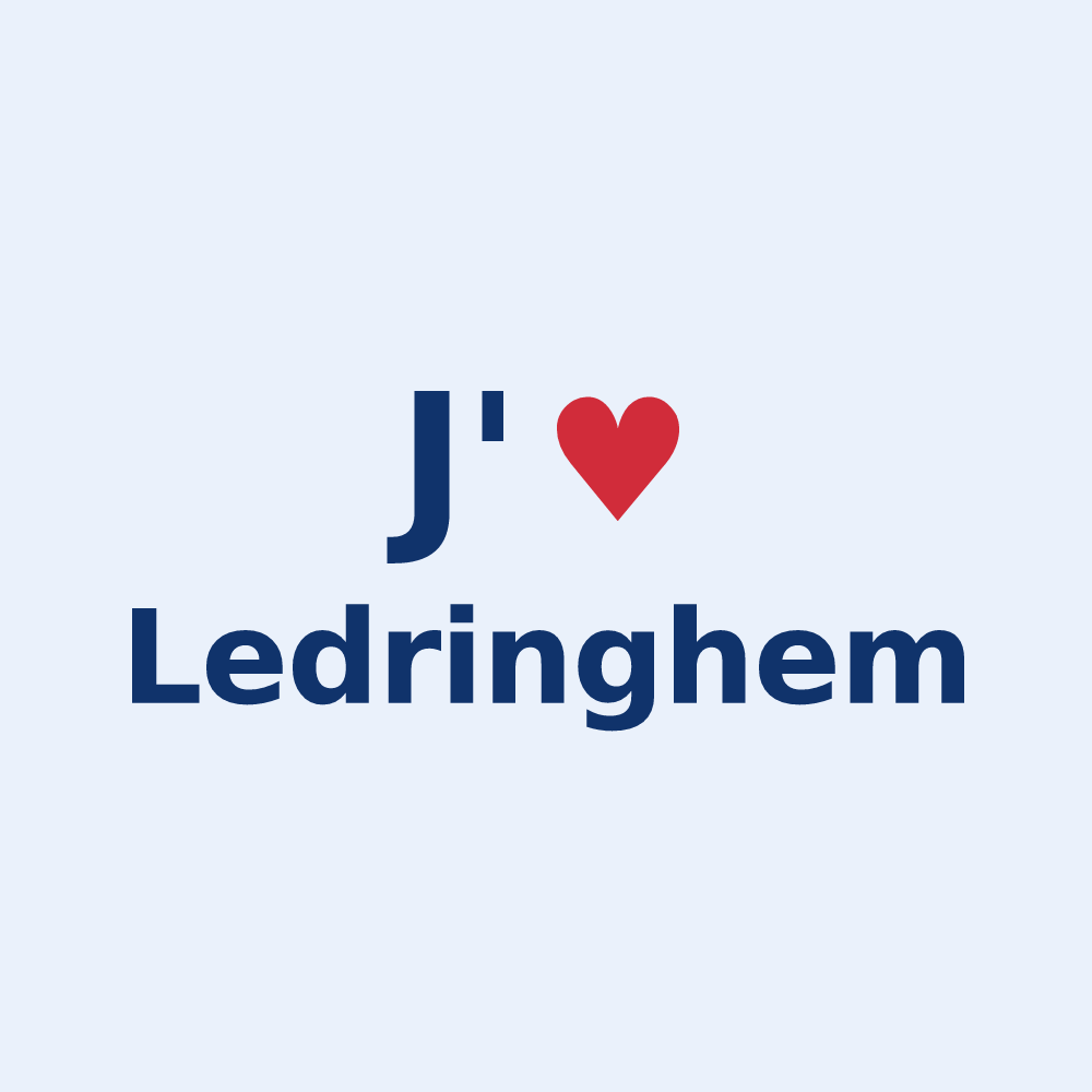 Sticker personnalisé Ledringhem — design J'aime Ledringhem