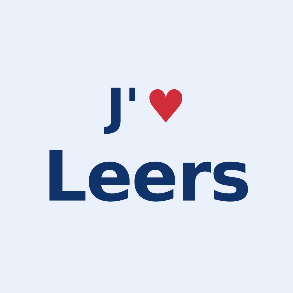Sticker personnalisé Leers — design « J'aime Leers » imprimé sur le sticker