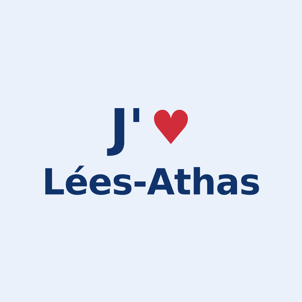 Sticker personnalisé Lées-Athas — design J'aime Lées-Athas