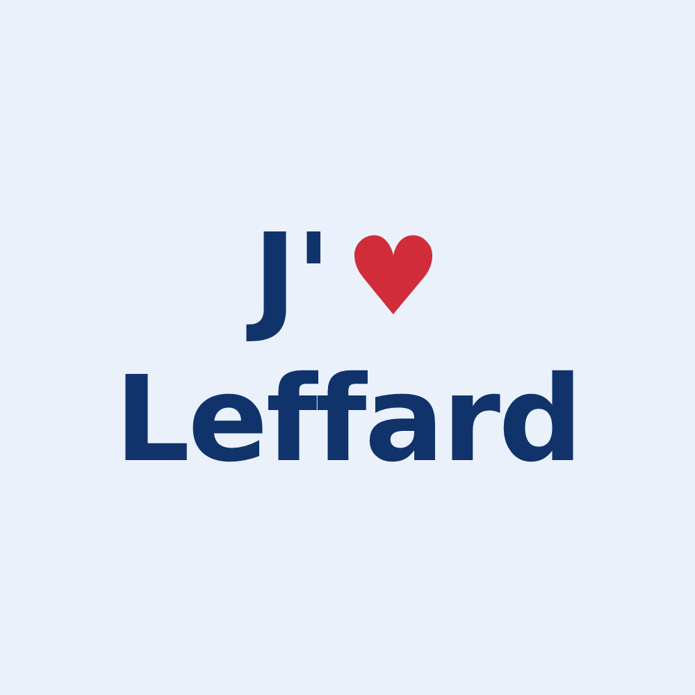 Sticker personnalisé Leffard — design J'aime Leffard