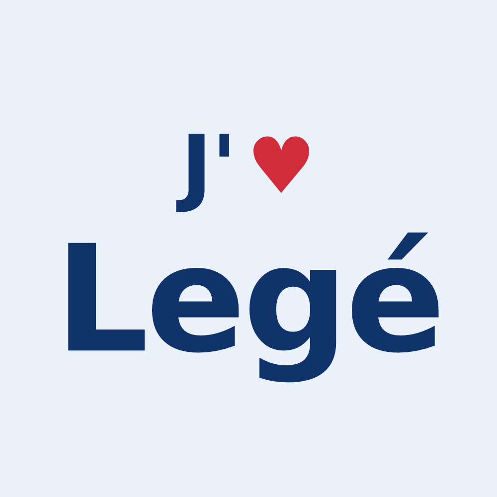 Sticker personnalisé Legé — design J'aime Legé