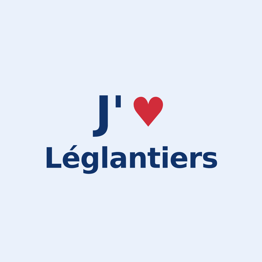 Sticker personnalisé Léglantiers — design J'aime Léglantiers