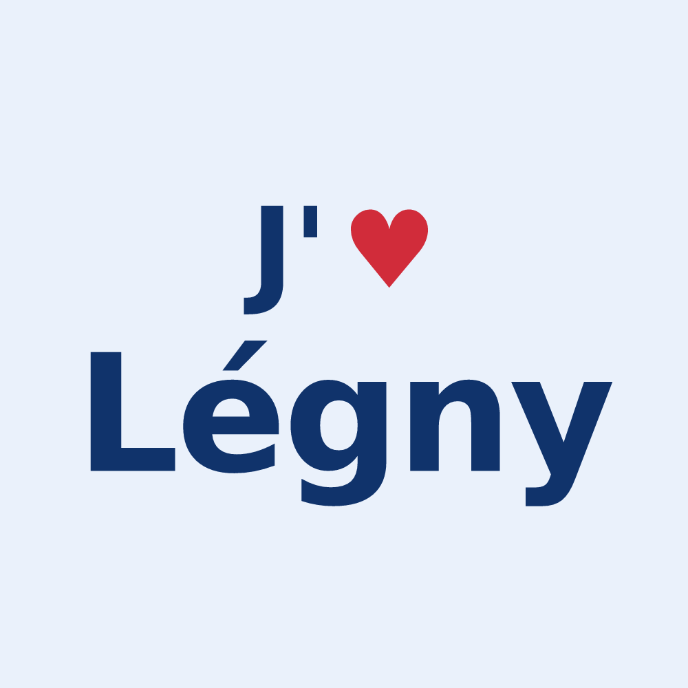Sticker personnalisé Légny — design J'aime Légny