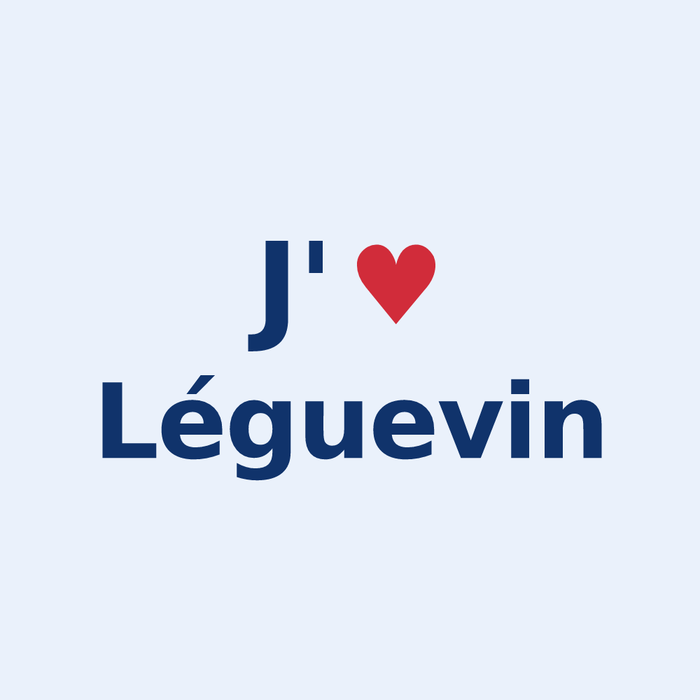Sticker personnalisé Léguevin — design J'aime Léguevin