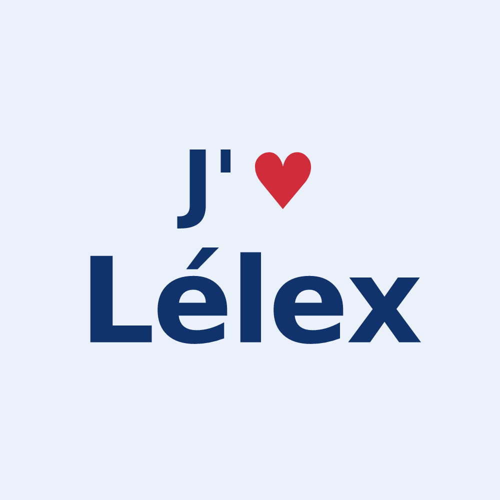 Sticker personnalisé Lélex — design J'aime Lélex