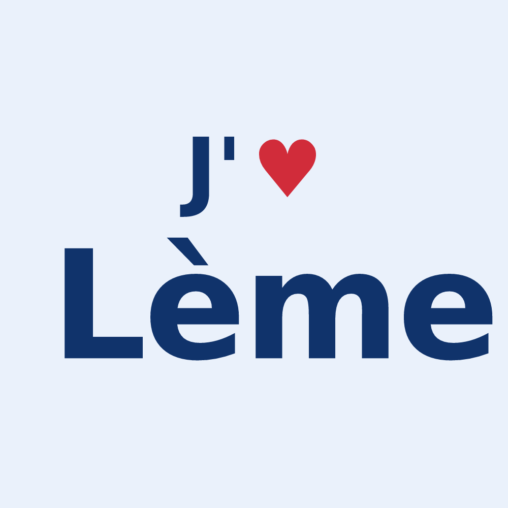 Sticker personnalisé Lème — design J'aime Lème