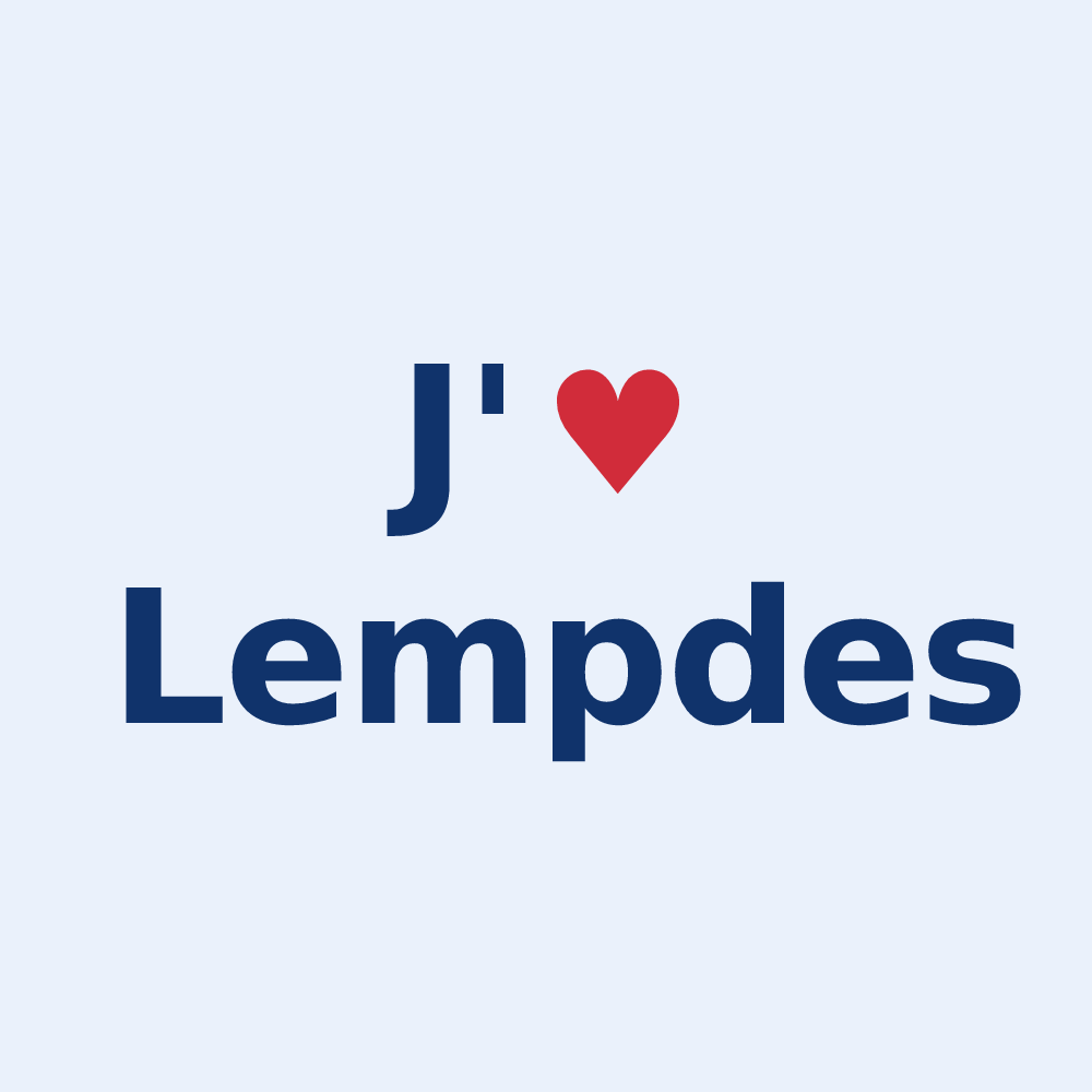 Sticker personnalisé Lempdes — design J'aime Lempdes