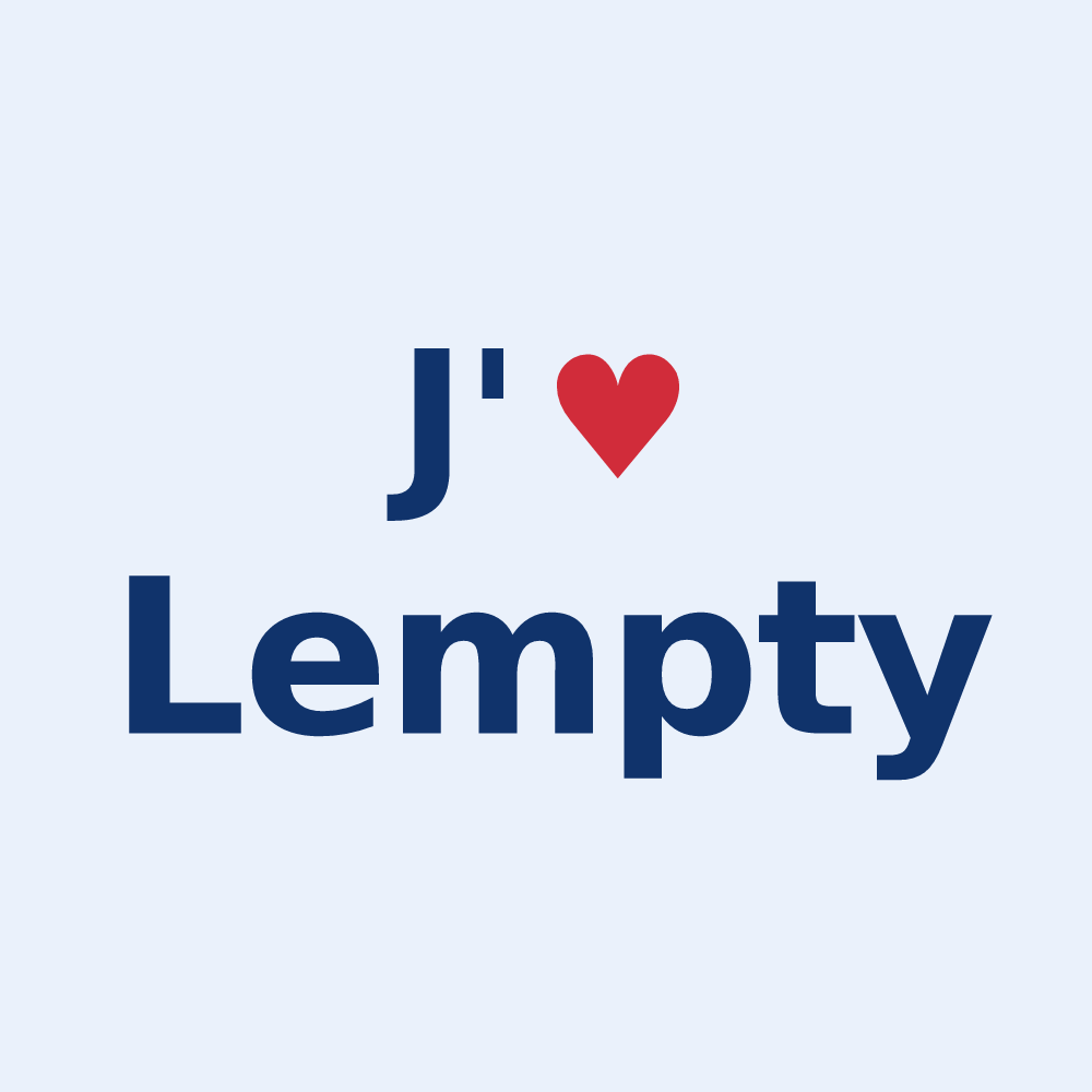 Sticker personnalisé Lempty — design J'aime Lempty
