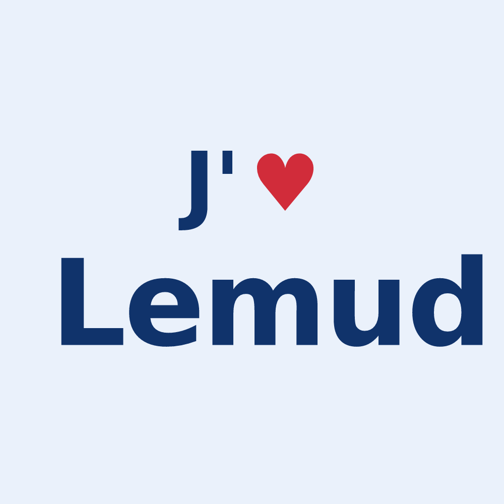 Sticker personnalisé Lemud — design J'aime Lemud