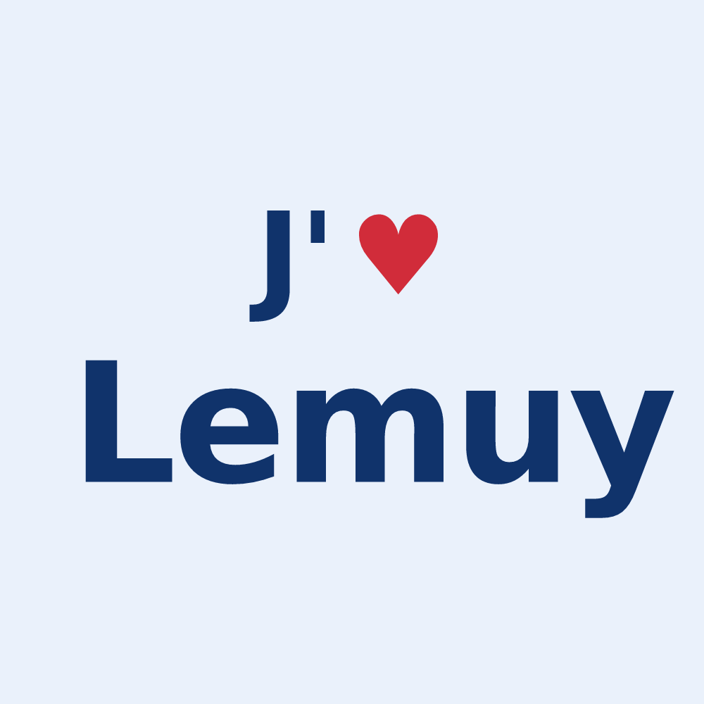 Sticker personnalisé Lemuy — design J'aime Lemuy