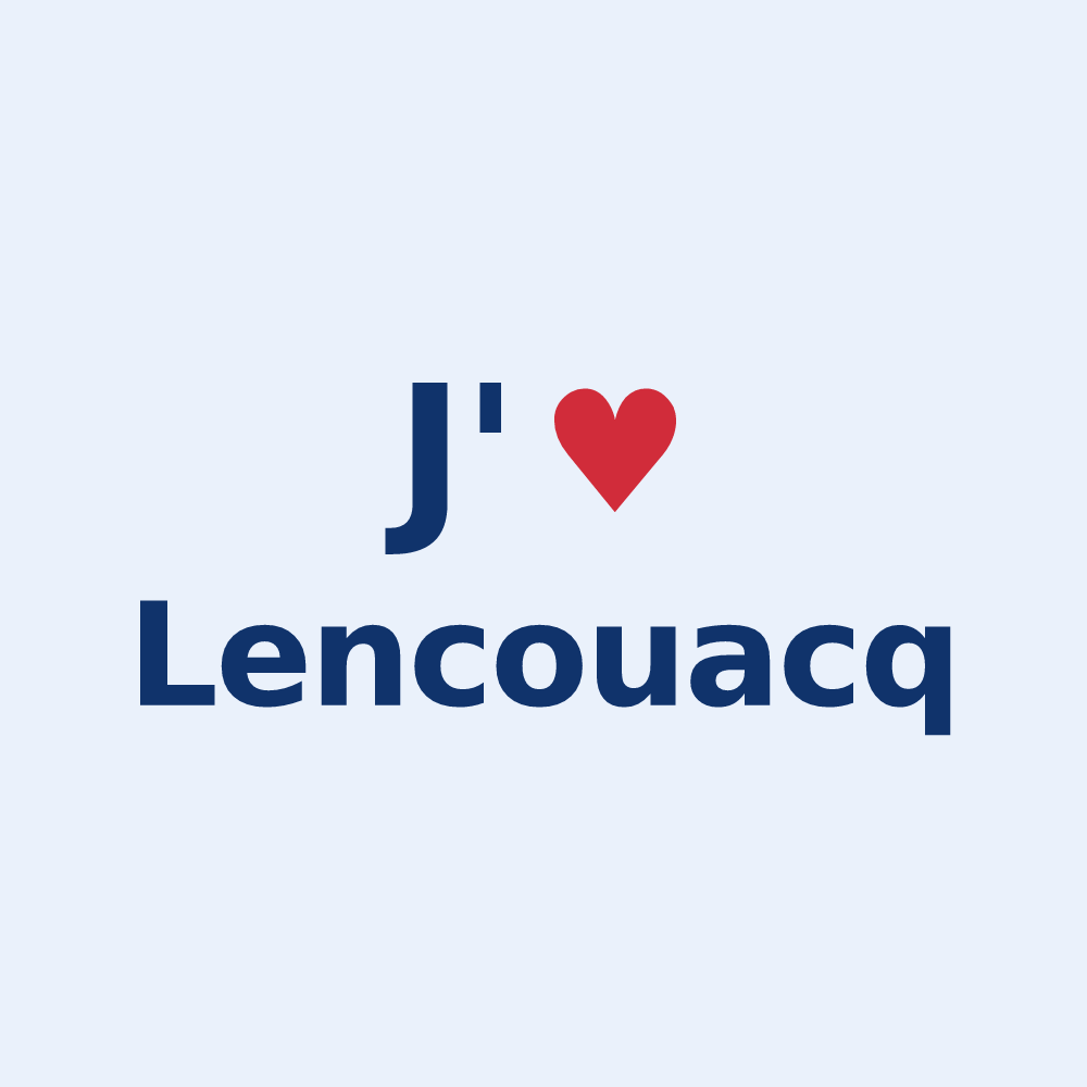Sticker personnalisé Lencouacq — design J'aime Lencouacq