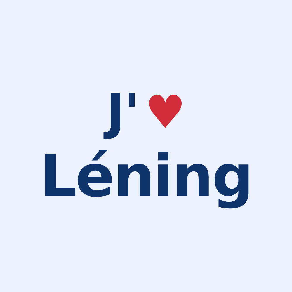 Sticker personnalisé Léning — design J'aime Léning