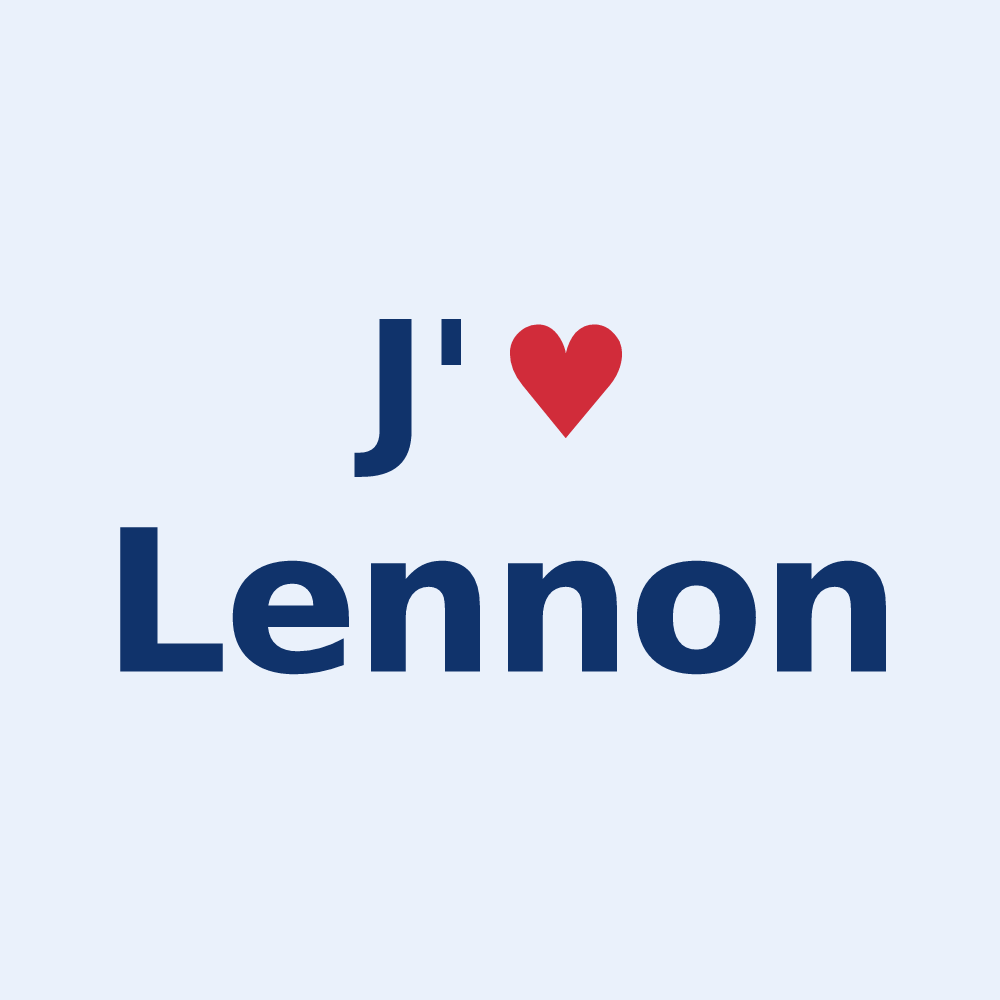 Sticker personnalisé Lennon — design J'aime Lennon