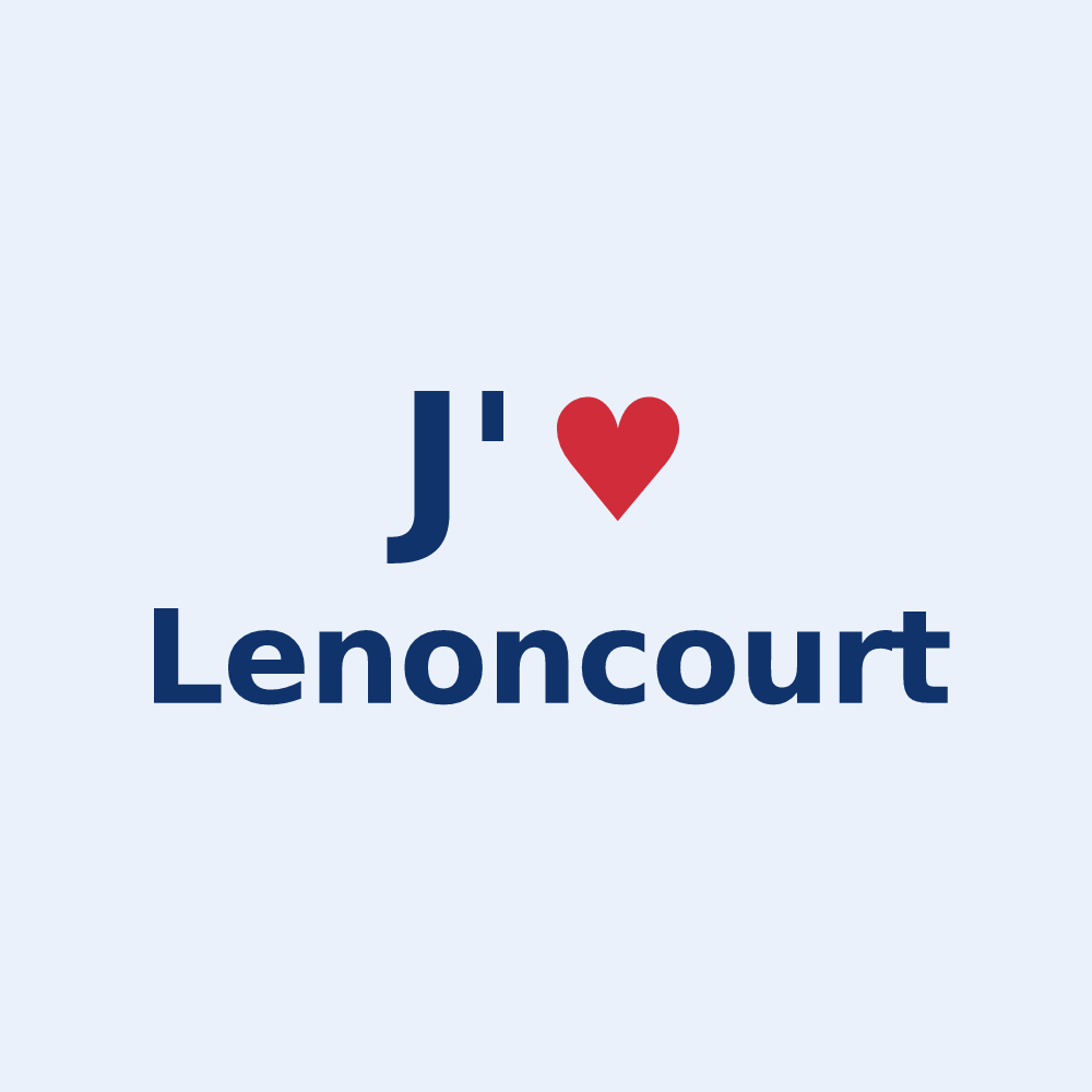 Sticker personnalisé Lenoncourt — design J'aime Lenoncourt