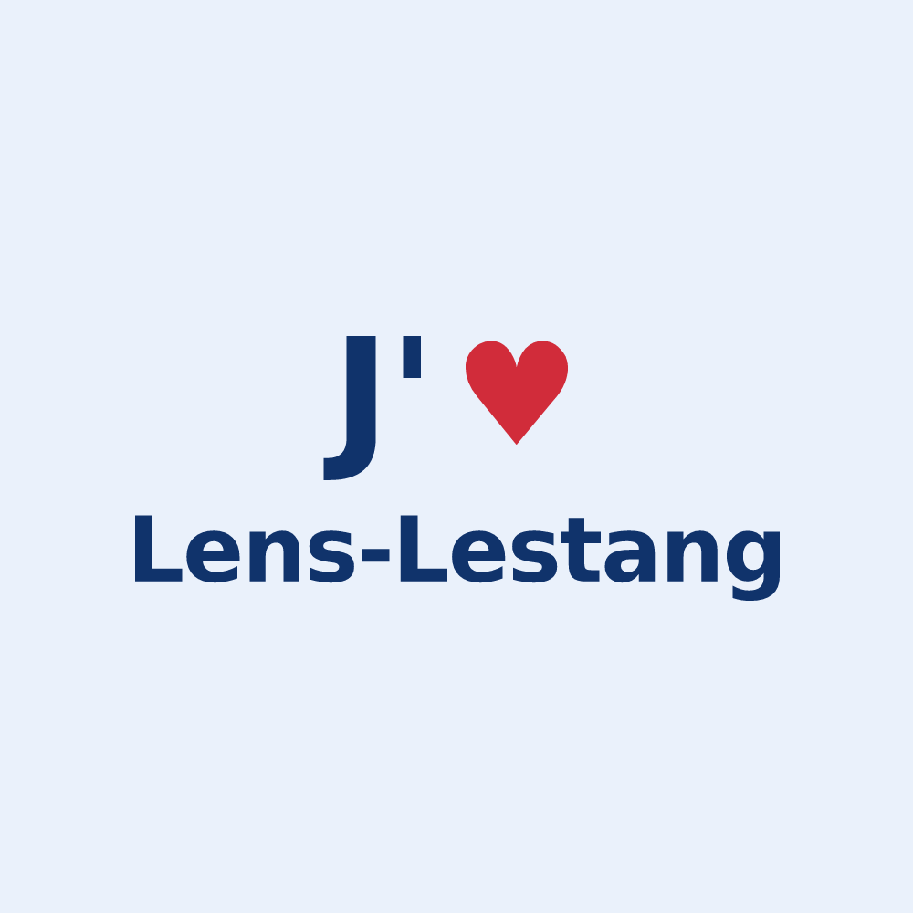 Sticker personnalisé Lens-Lestang — design J'aime Lens-Lestang