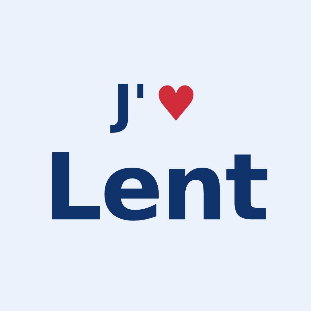 Sticker personnalisé Lent — design J'aime Lent