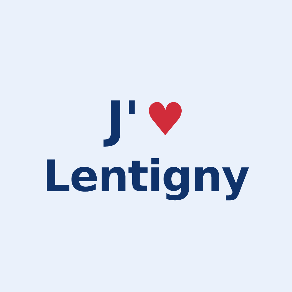 Sticker personnalisé Lentigny — design J'aime Lentigny