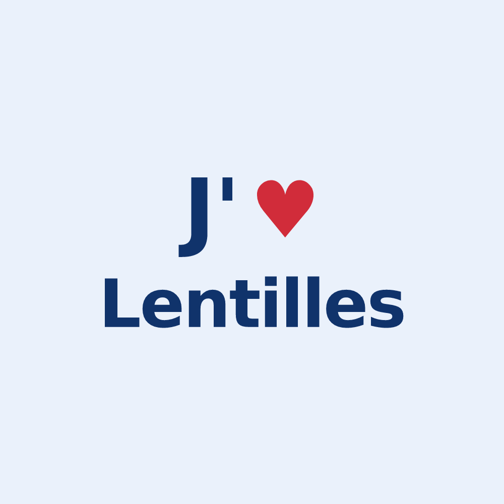 Sticker personnalisé Lentilles — design J'aime Lentilles