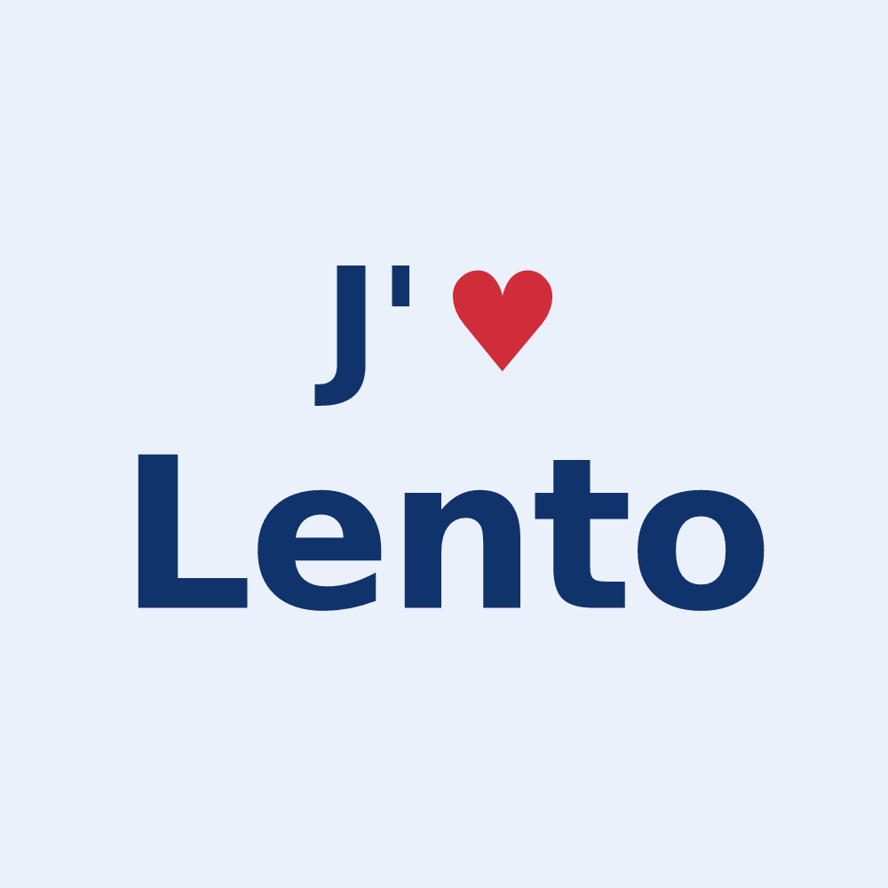 Sticker personnalisé Lento — design J'aime Lento