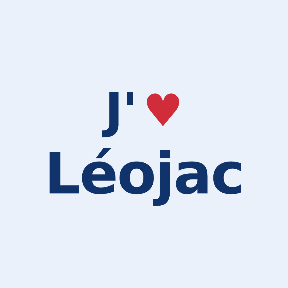 Sticker personnalisé Léojac — design J'aime Léojac