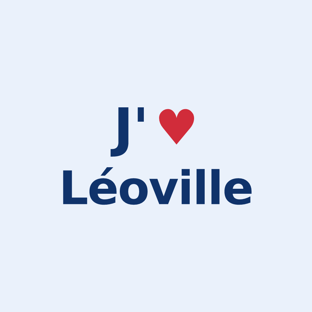 Sticker personnalisé Léoville — design J'aime Léoville