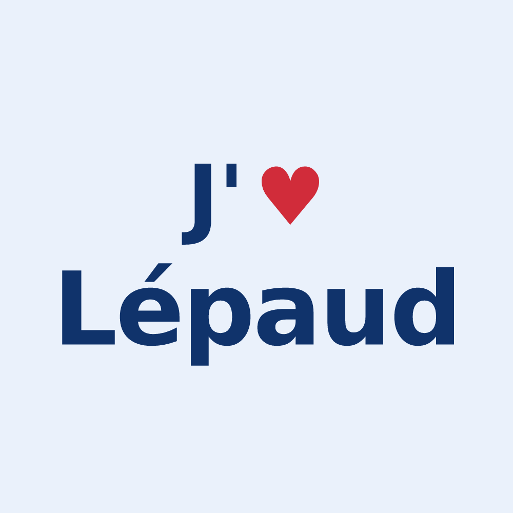 Sticker personnalisé Lépaud — design J'aime Lépaud