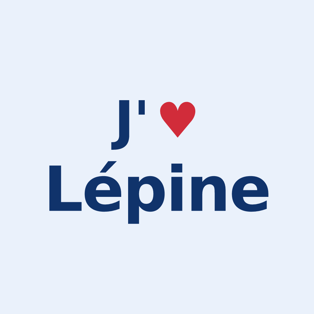 Sticker personnalisé Lépine — design J'aime Lépine