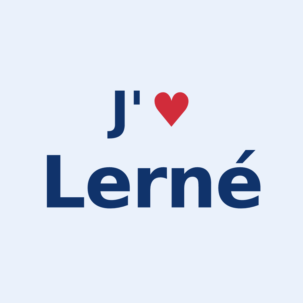 Sticker personnalisé Lerné — design J'aime Lerné