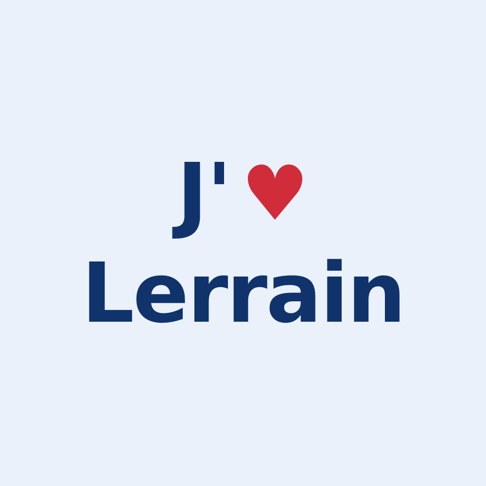 Sticker personnalisé Lerrain — design J'aime Lerrain