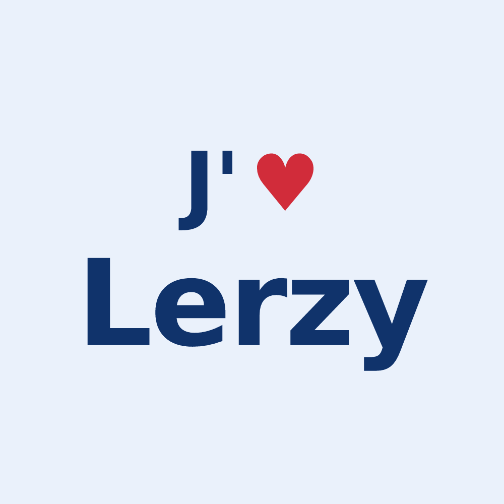 Sticker personnalisé Lerzy — design J'aime Lerzy