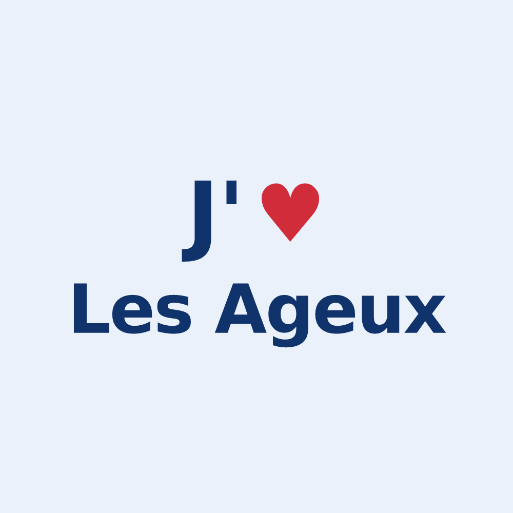 Sticker personnalisé Les Ageux — design J'aime Les Ageux