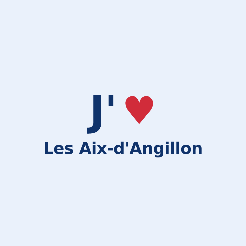 Sticker personnalisé Les Aix-d'Angillon — design J'aime Les Aix-d'Angillon