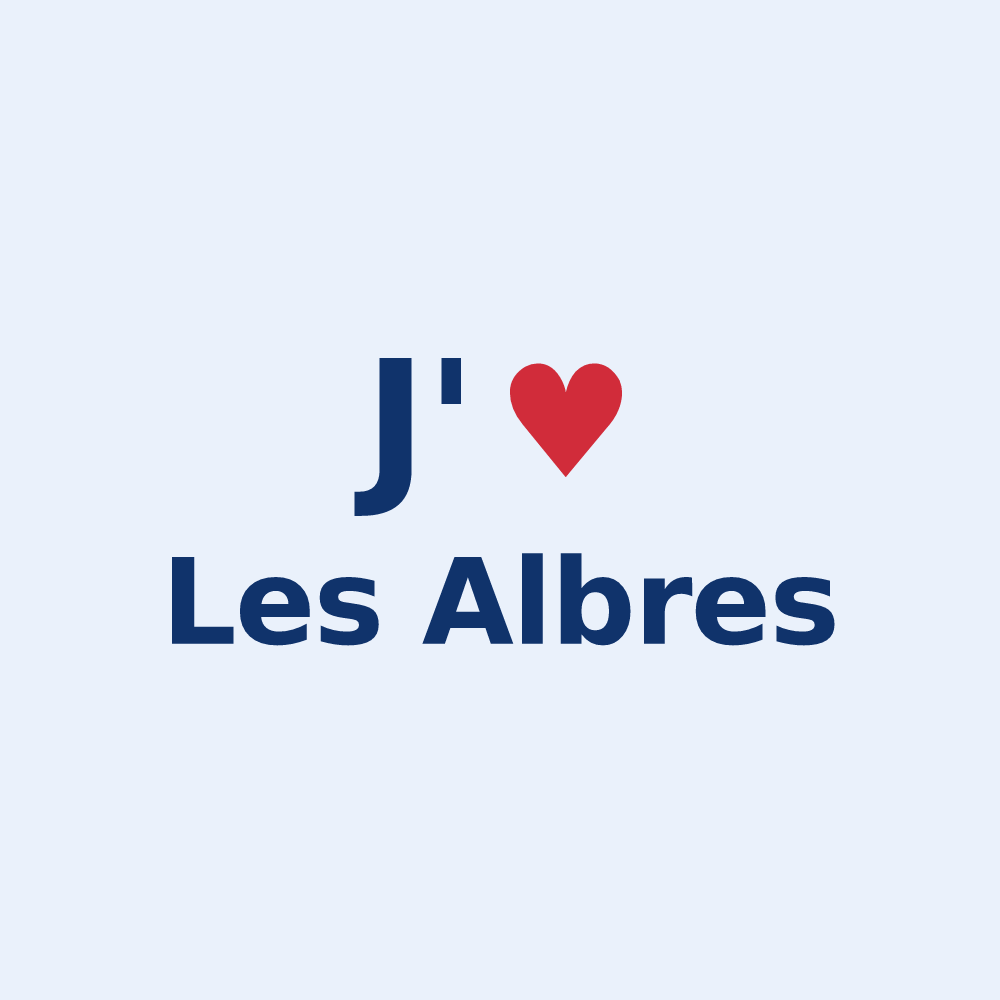 Sticker personnalisé Les Albres — design J'aime Les Albres